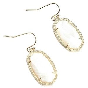 Kendra Scott Gold New Dani White Mother Of Pearl Drop Earrings